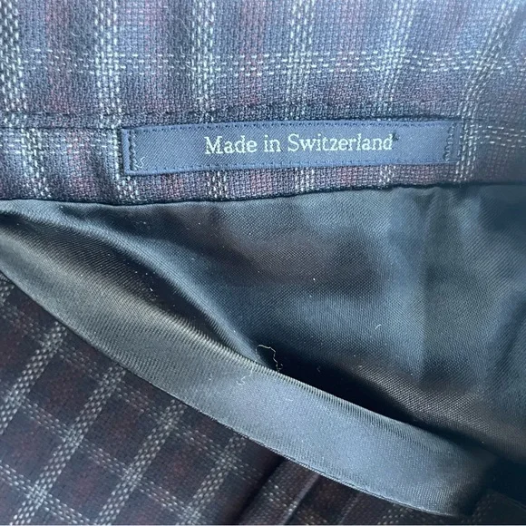 GUCCI Checkered wool Blazer with red stitch trim, blue/red, IT48R, (38R US), GUC - Picture 15 of 15